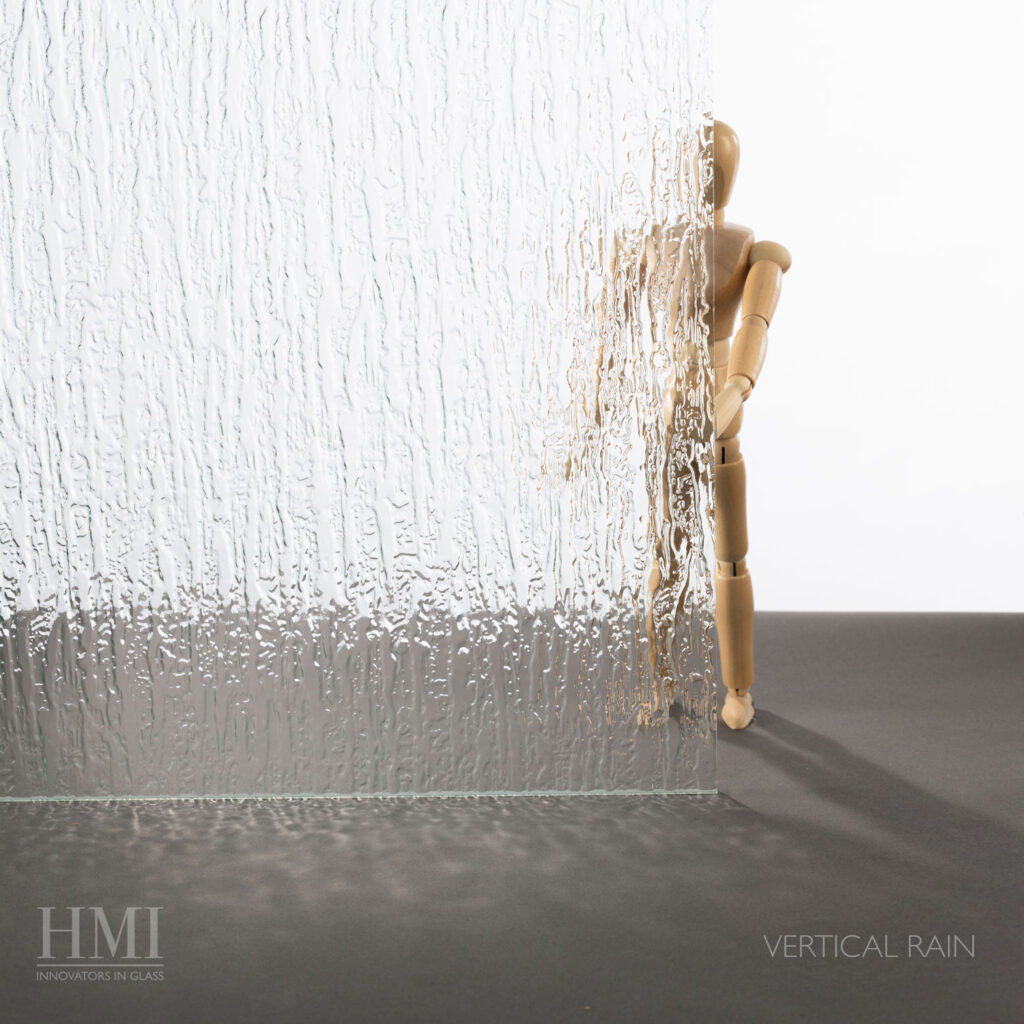 Vertical-Rain Vertical Rain Pattern Glass Sample